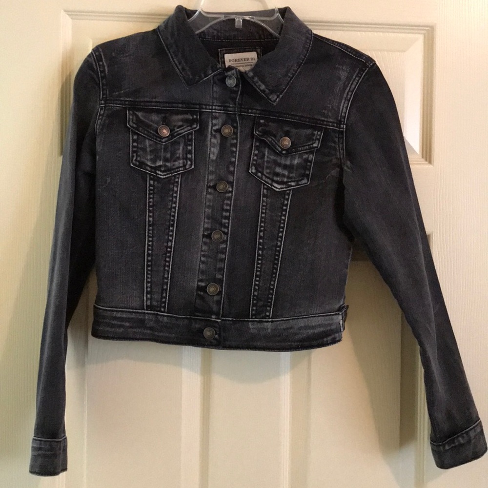 Black Denim Jacket NEVER WORN